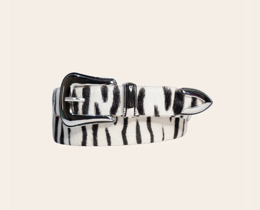 Cinturón Piel zebra