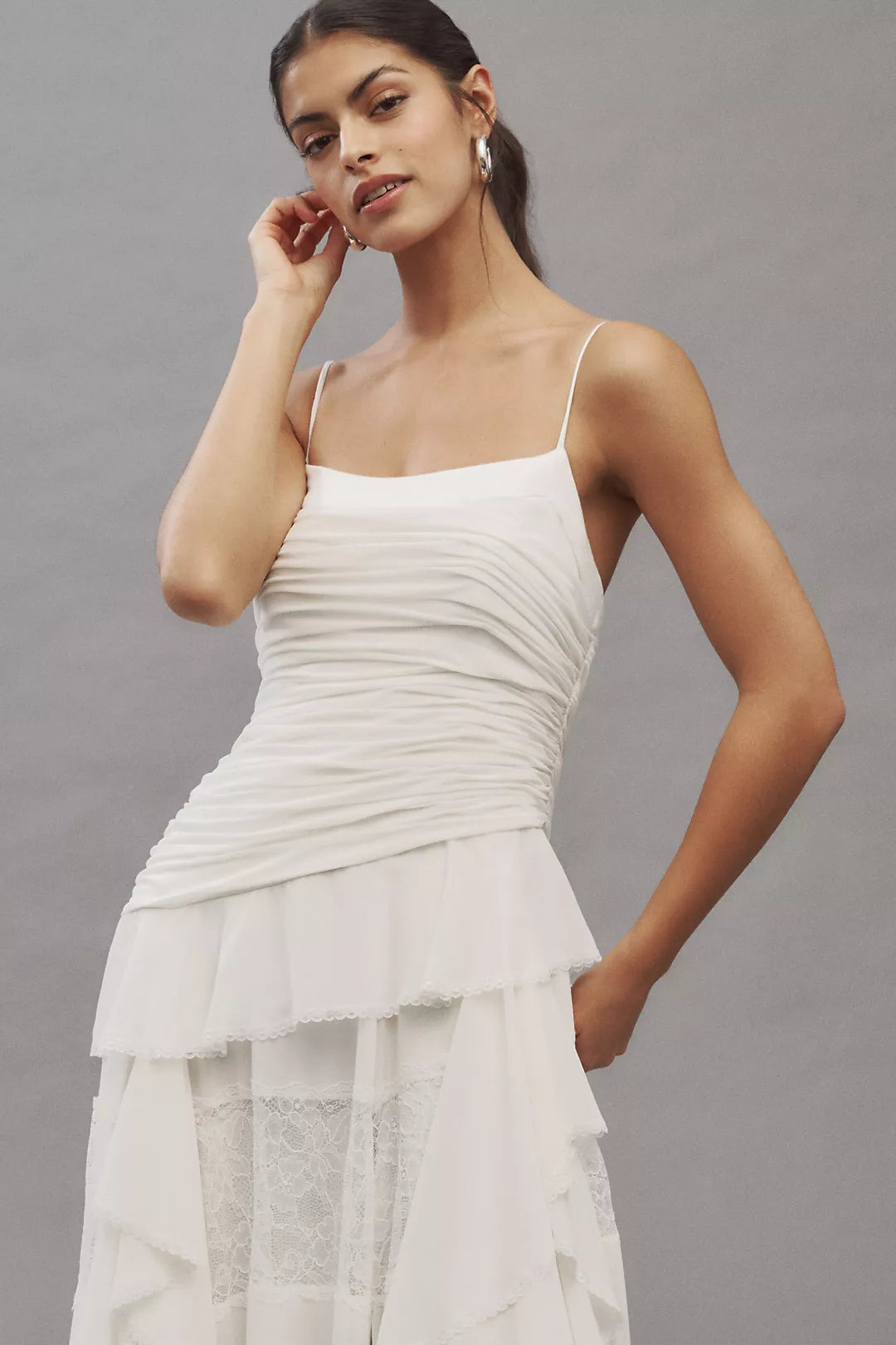 Vestido Blanco Mangas Removibles