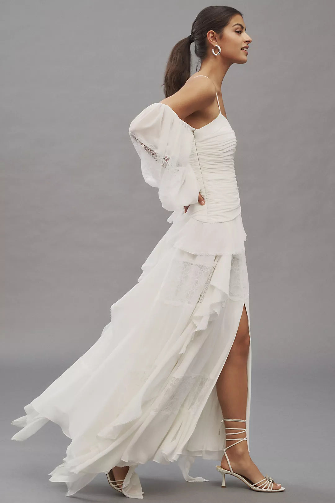 Vestido Blanco Mangas Removibles